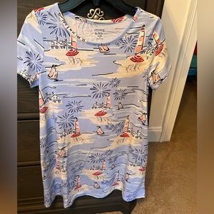 Crown & Ivy kids light house and beach theme cotton dress size medium girls EUC